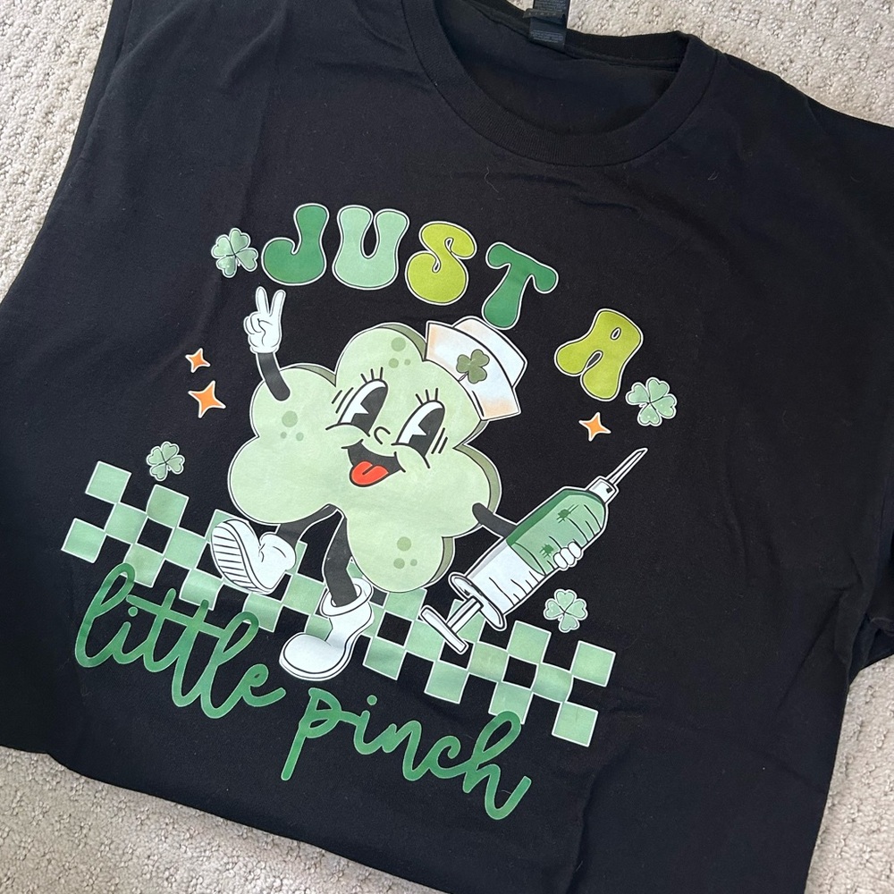 Black St. Patrick’s Day Nurse T shirt